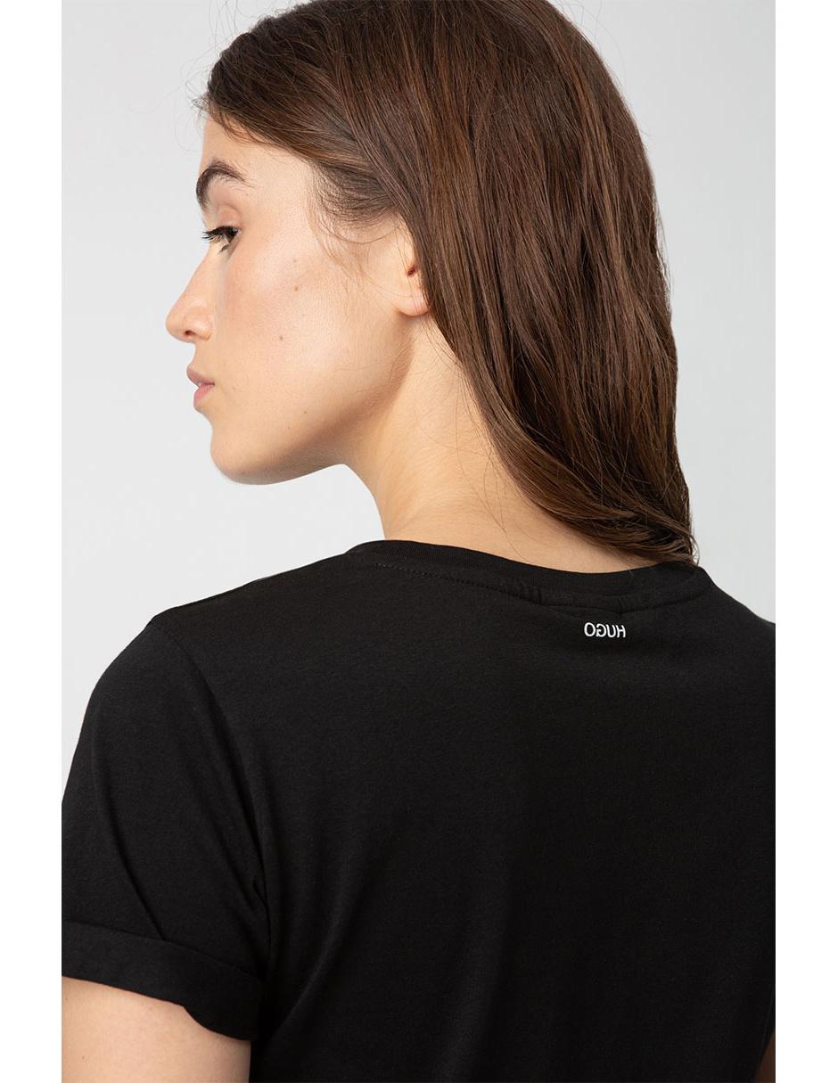 Playera manga corta Hugo cuello redondo para mujer