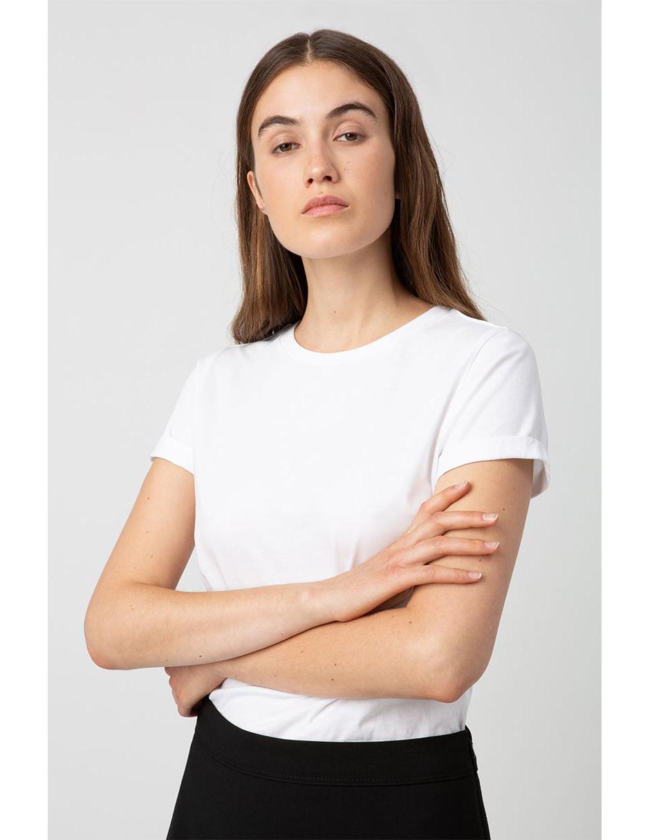 Playera manga corta cuello redondo para mujer Playera manga corta cuello redondo para mujer