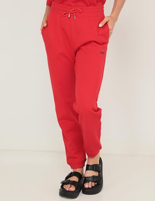 Pants straight con agujeta para mujer