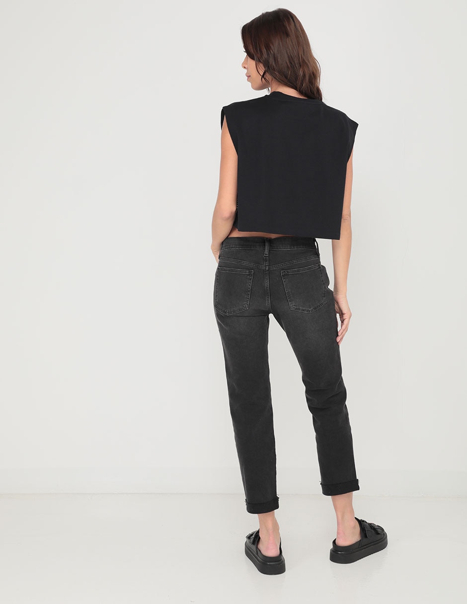 Jeans skinny corte cintura para mujer 2