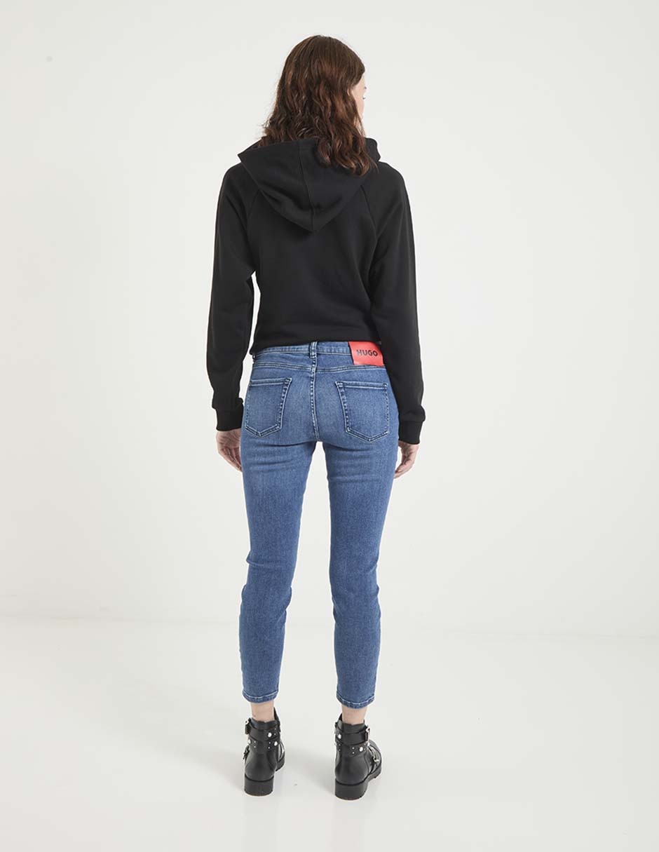 Jeans skinny corte cadera para mujer 2