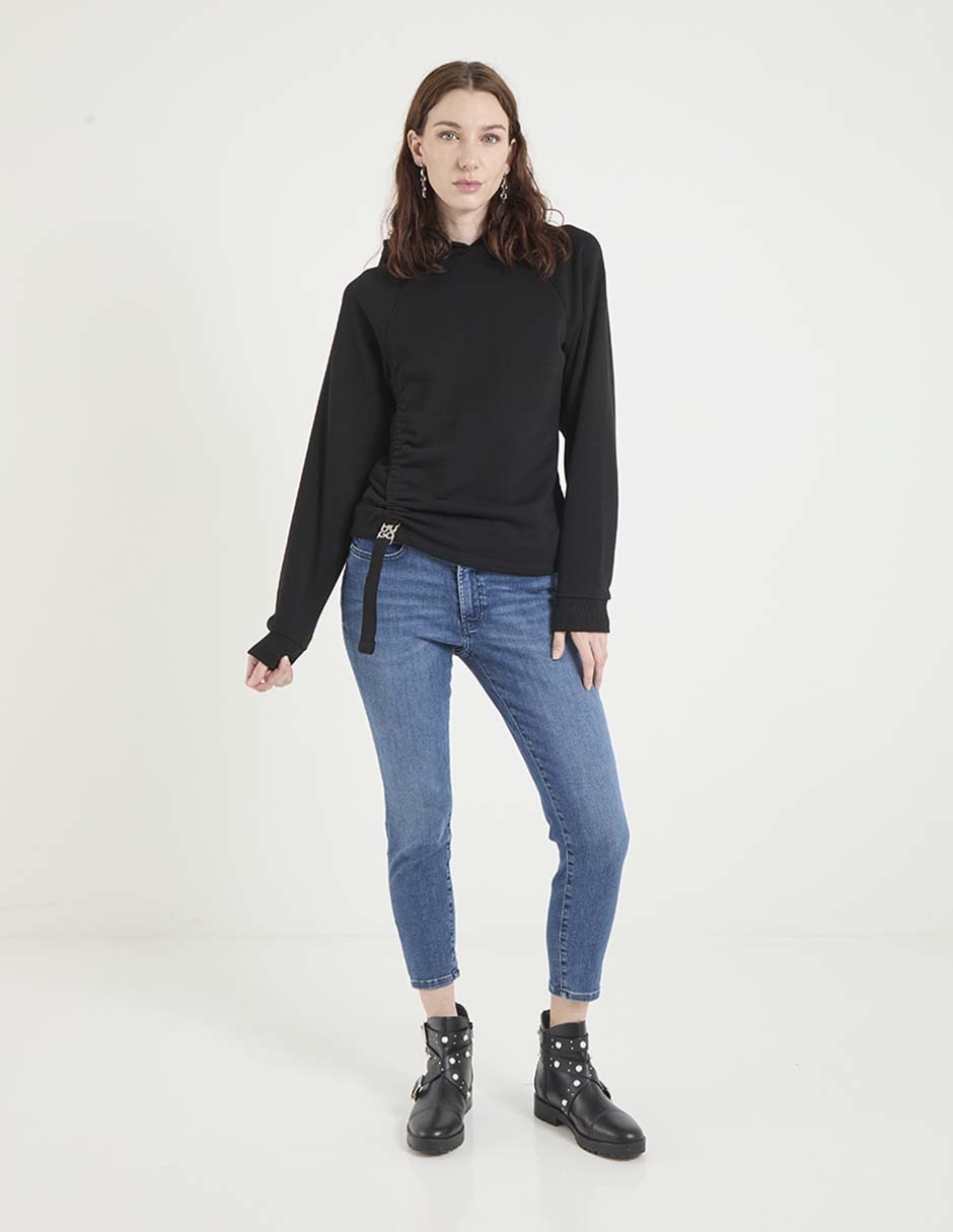 Jeans skinny corte cadera para mujer 3