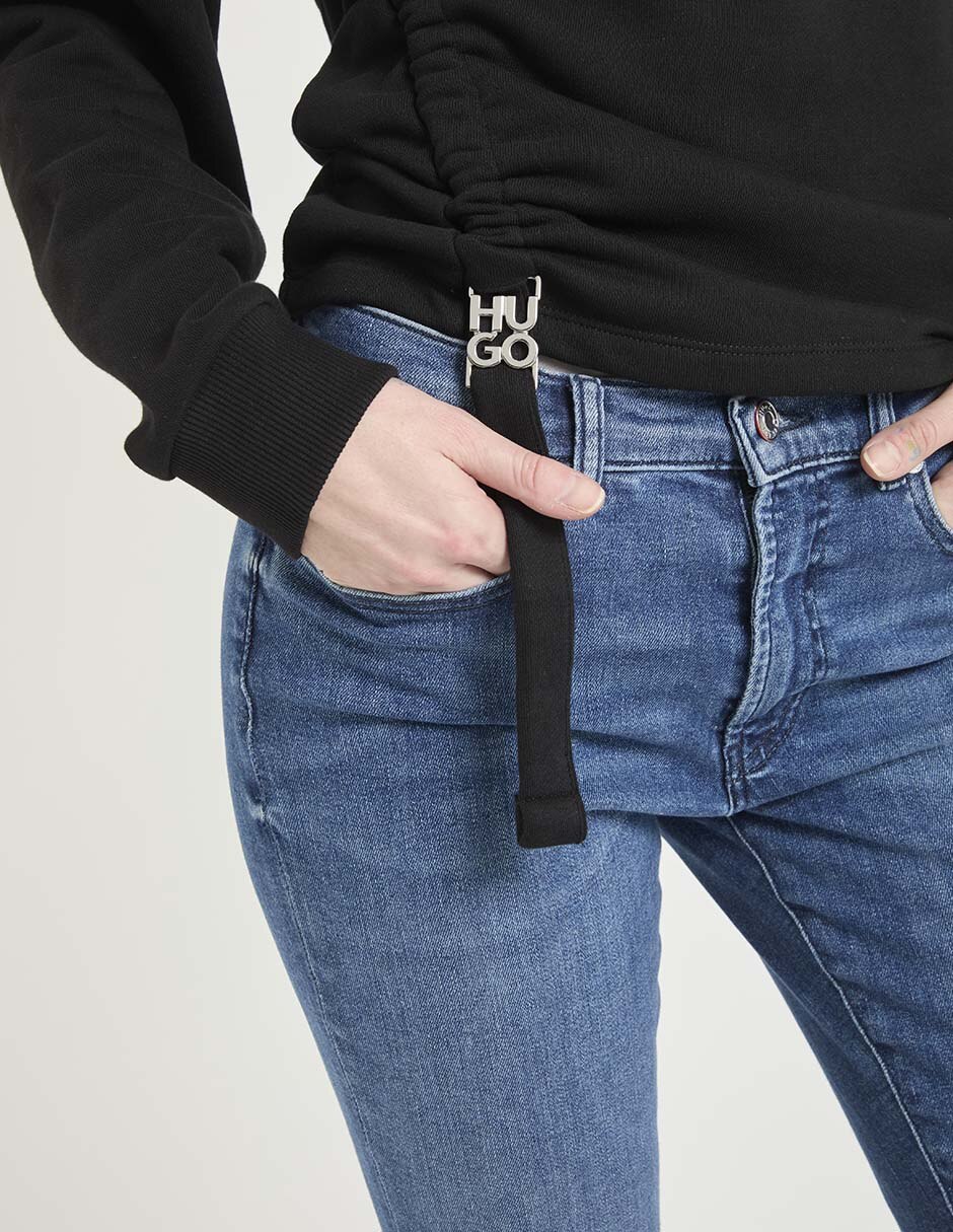 Jeans skinny corte cadera para mujer 4