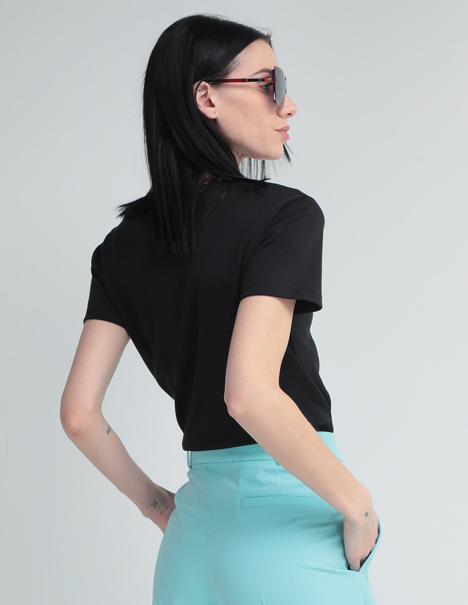 Playera manga corta Hugo cuello redondo para mujer