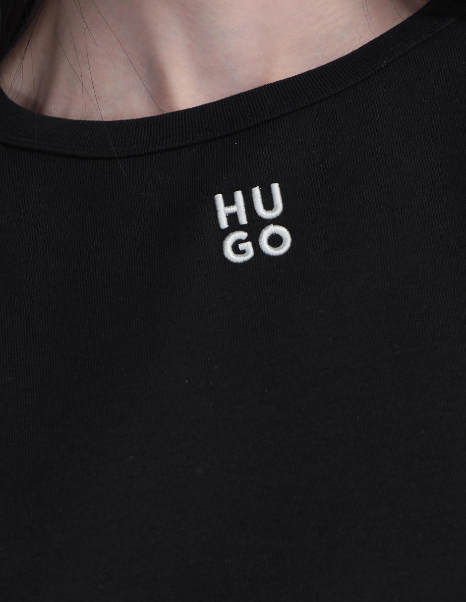 Playera manga corta Hugo cuello redondo para mujer