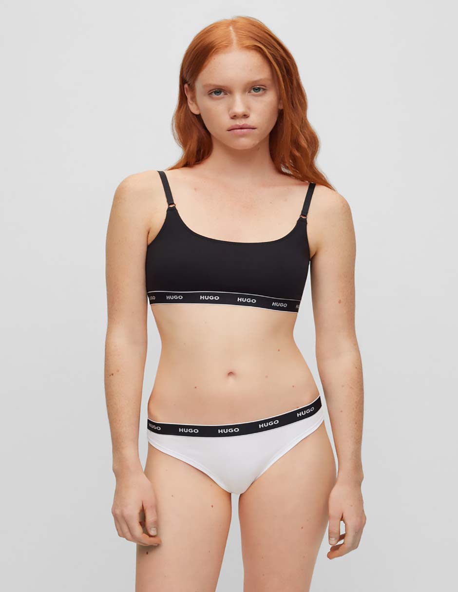 Tanga HUGO de algodón para mujer
