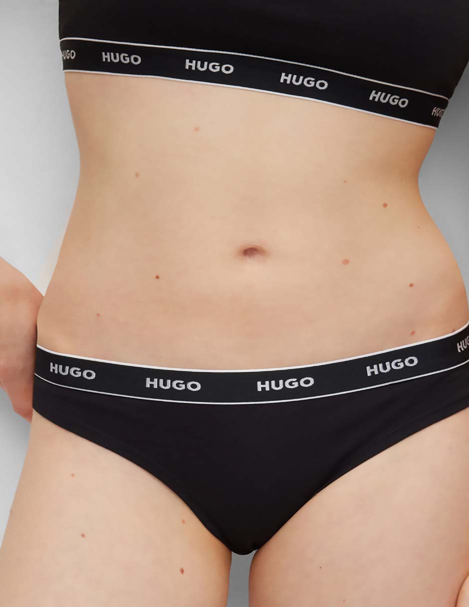 Tanga HUGO de algodón para mujer