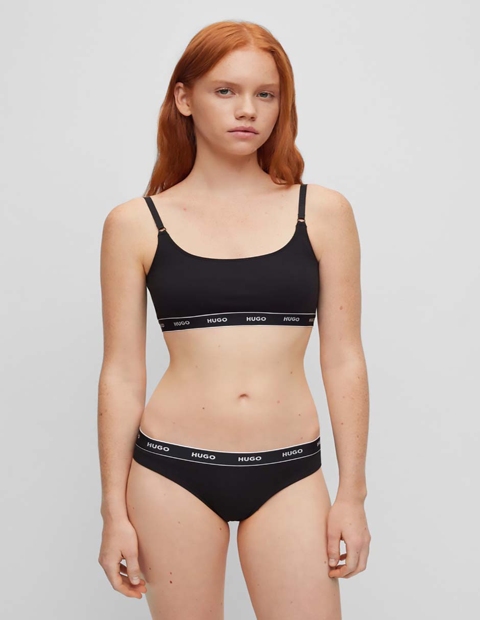Tanga HUGO de algodón para mujer