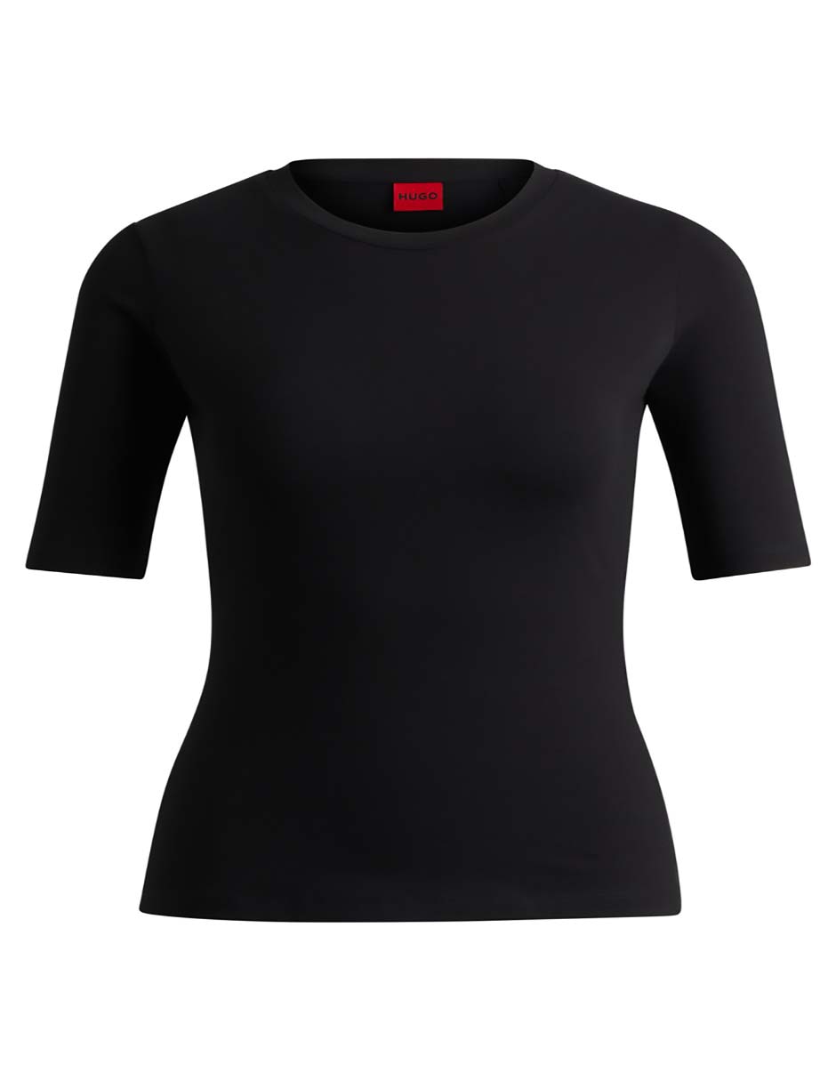 Playera manga corta Hugo Nos cuello redondo para mujer