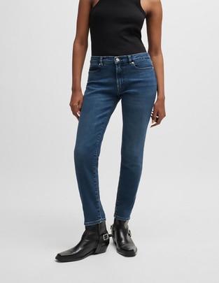 Jeans skinny corte cintura para mujer Jeans skinny corte cintura para mujer