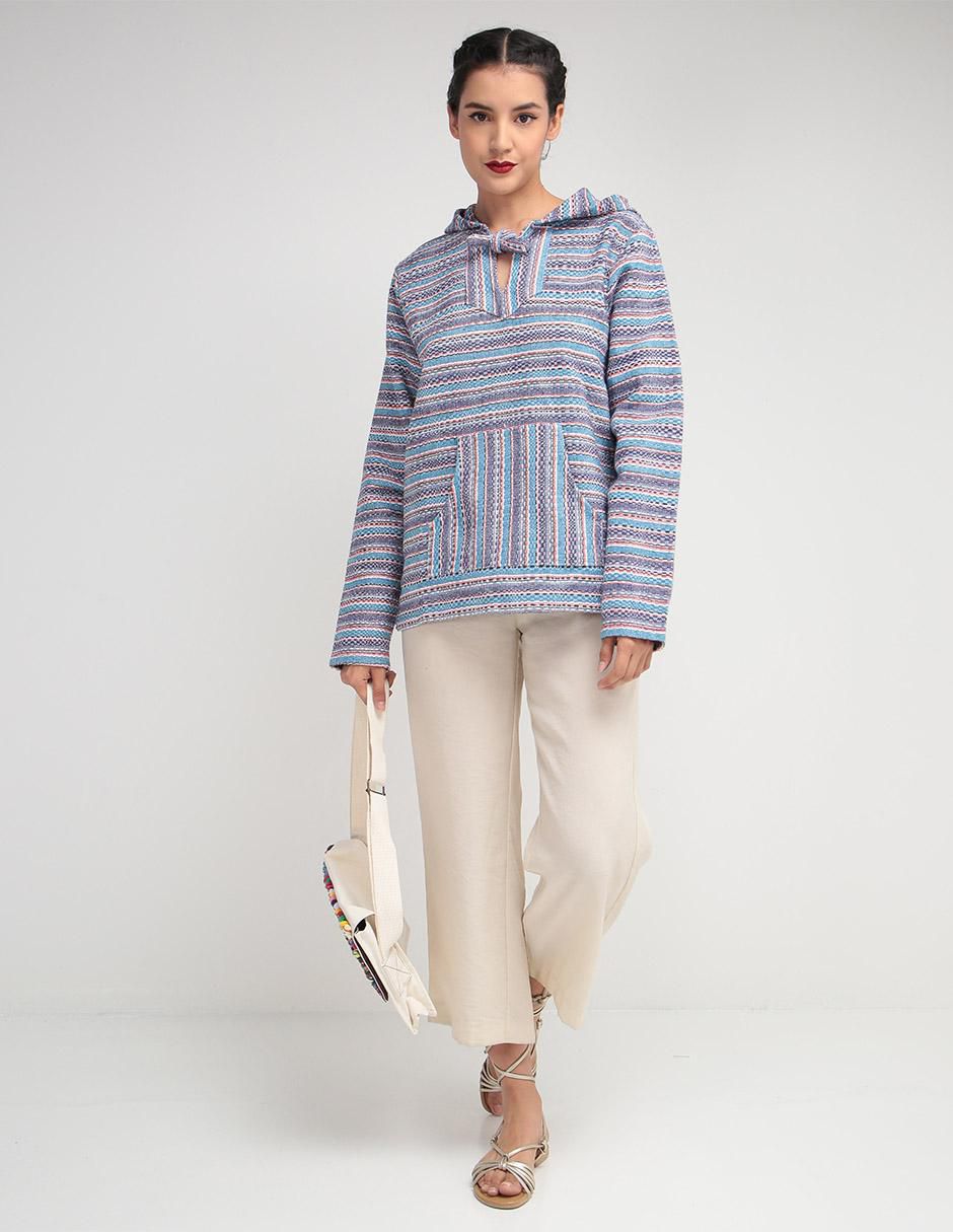 Sudadera artesanal con capucha para mujer Sudadera artesanal con capucha para mujer
