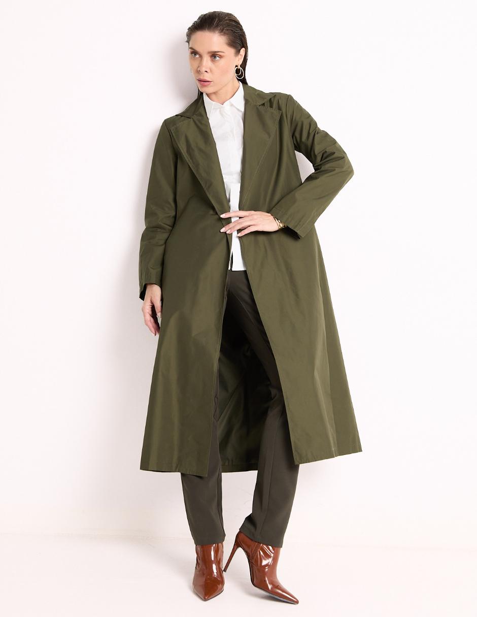 Gabardina con bolsillos para mujer