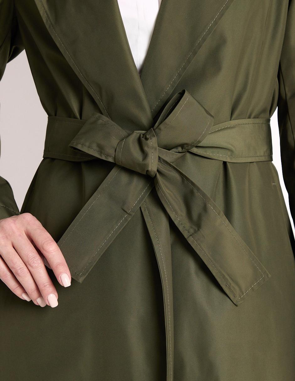 Gabardina con bolsillos para mujer 4