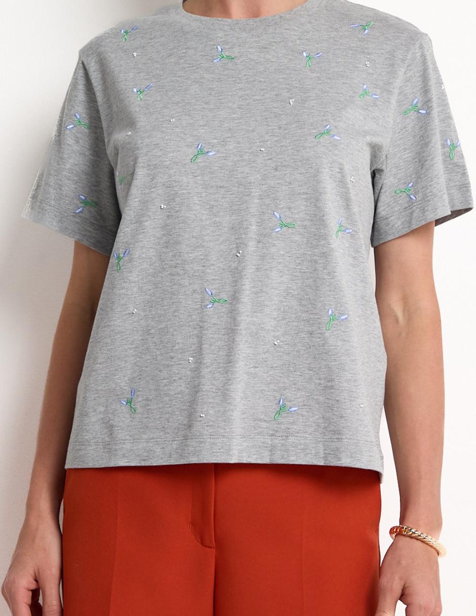 Playera manga corta cuello redondo para mujer 5