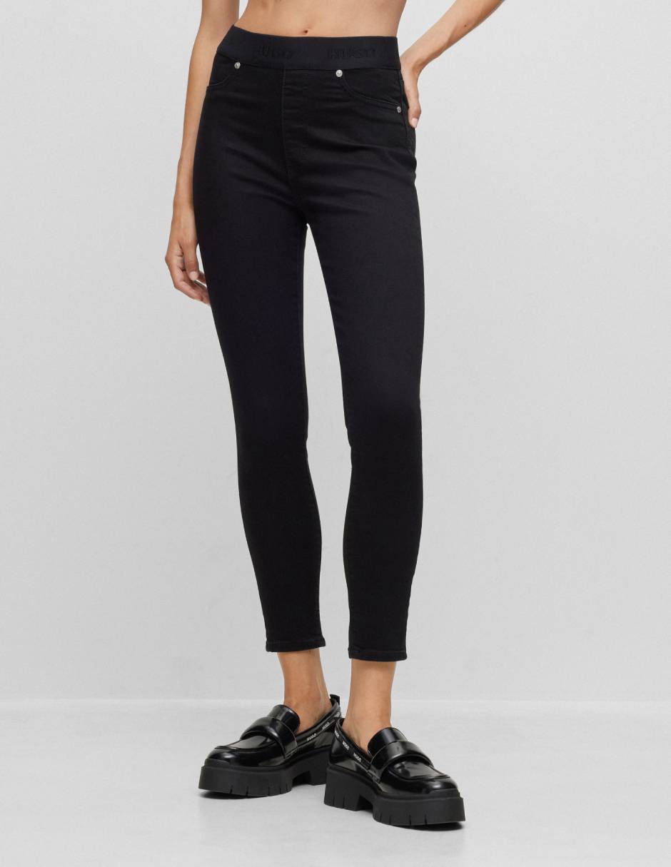 Legging Hugo a la cintura con botón para mujer