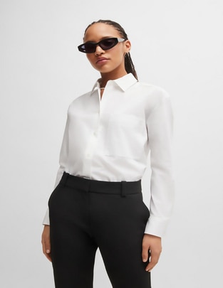 Blusa camisera manga larga para mujer