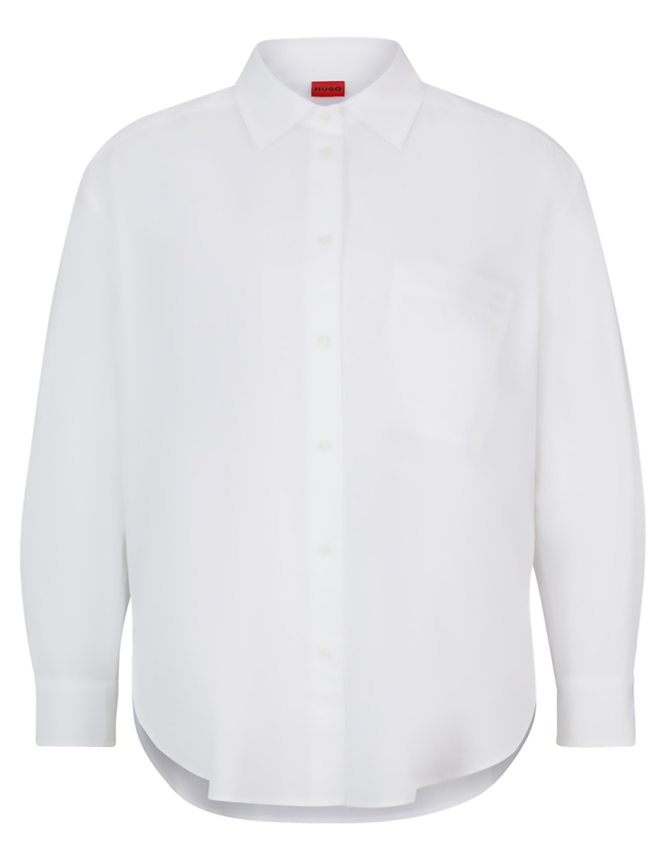 Blusa camisera Hugo manga larga para mujer