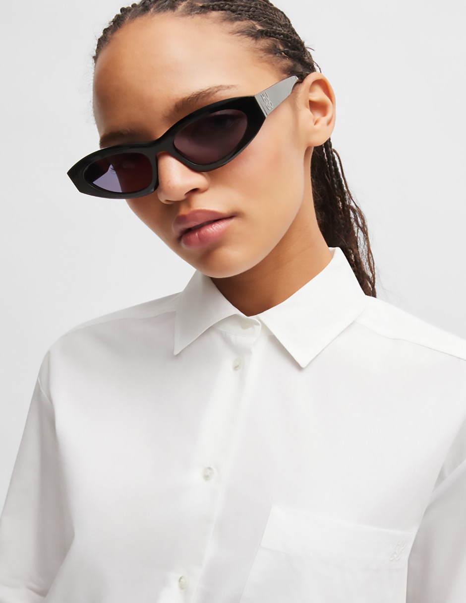 Blusa camisera Hugo manga larga para mujer