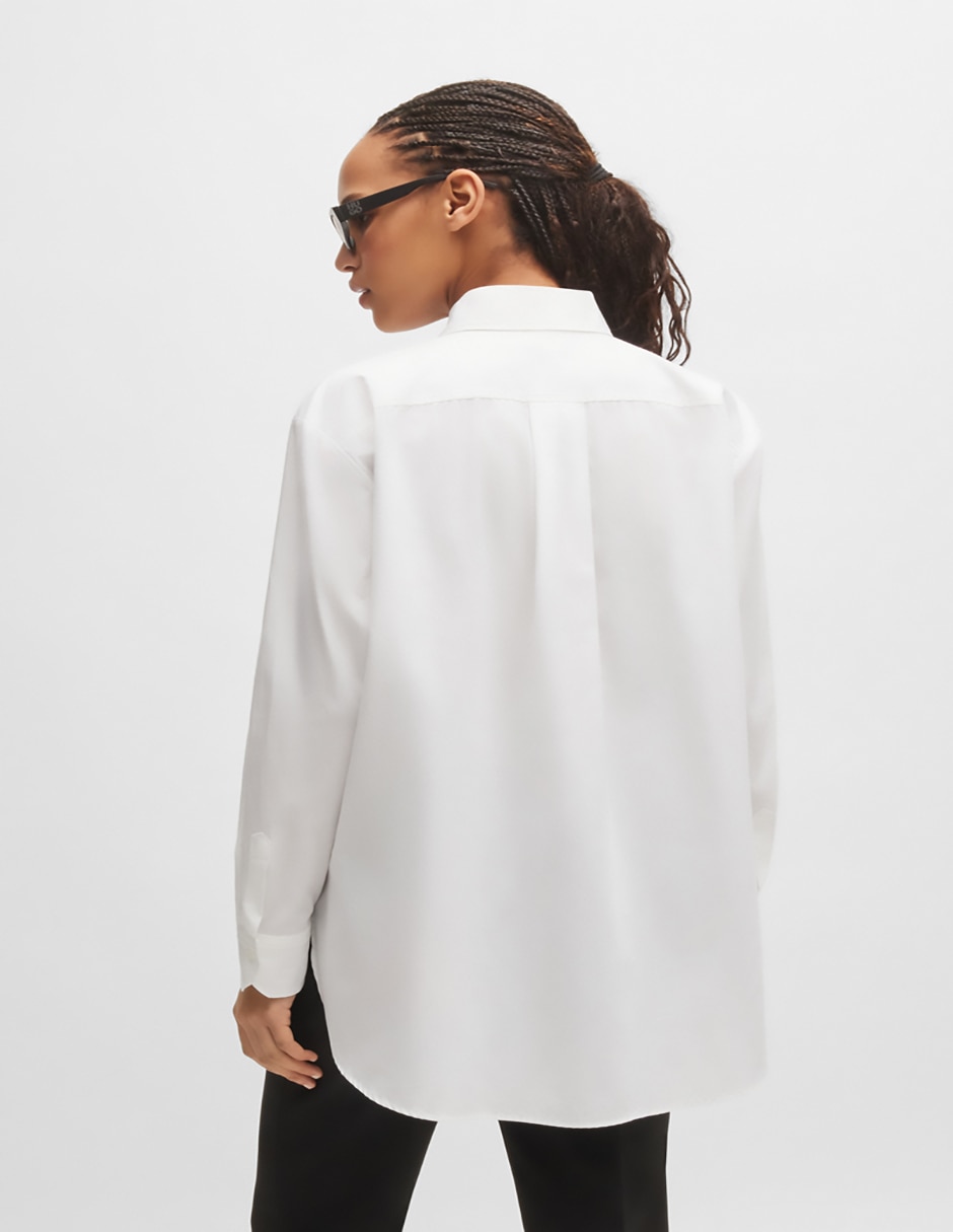 Blusa camisera Hugo manga larga para mujer
