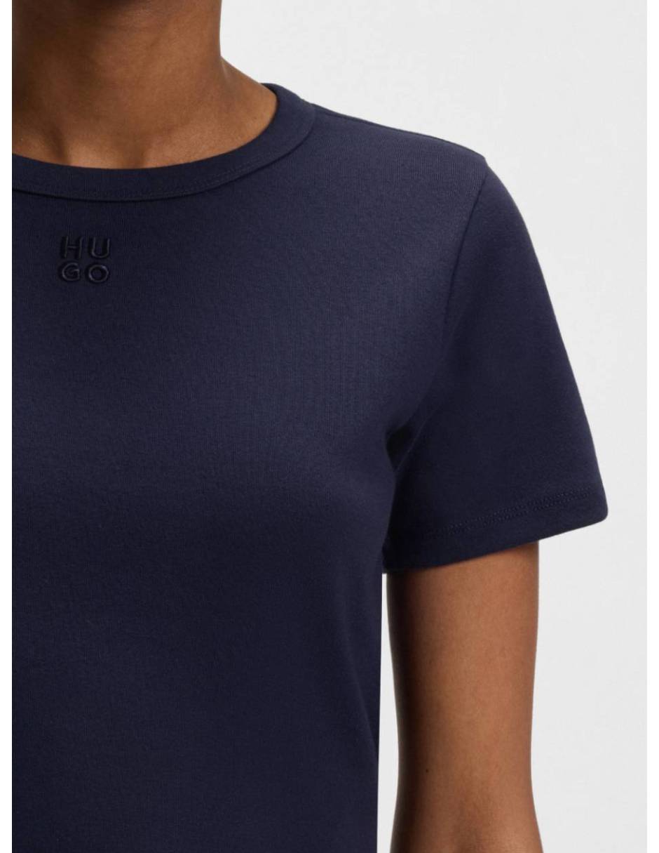 Playera manga corta Hugo cuello redondo para mujer