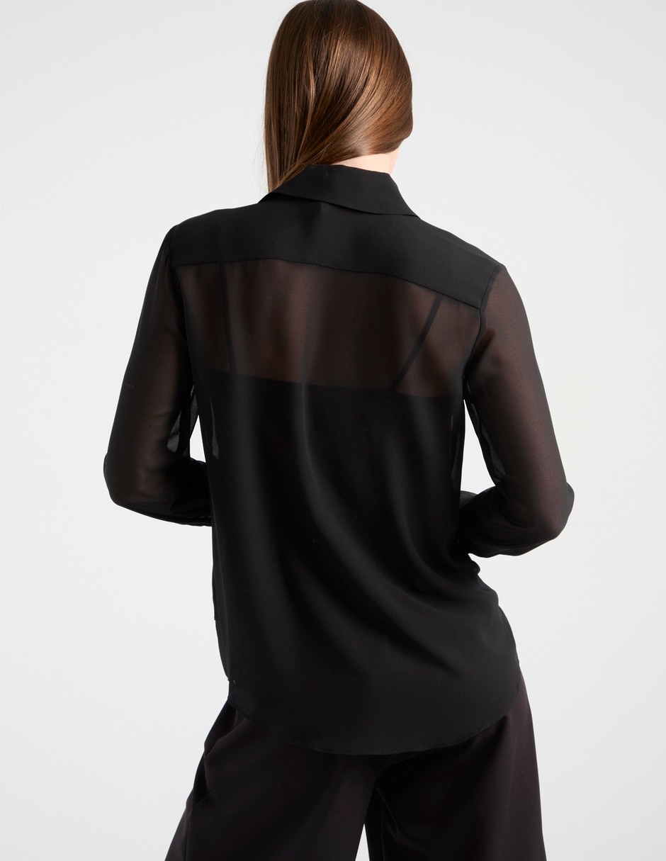 Camisa de algodón manga larga para mujer 5