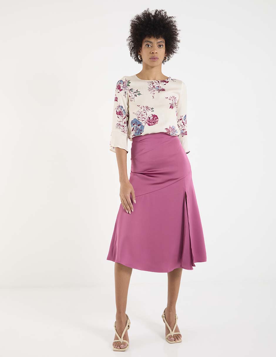 Falda midi cintura alta 6