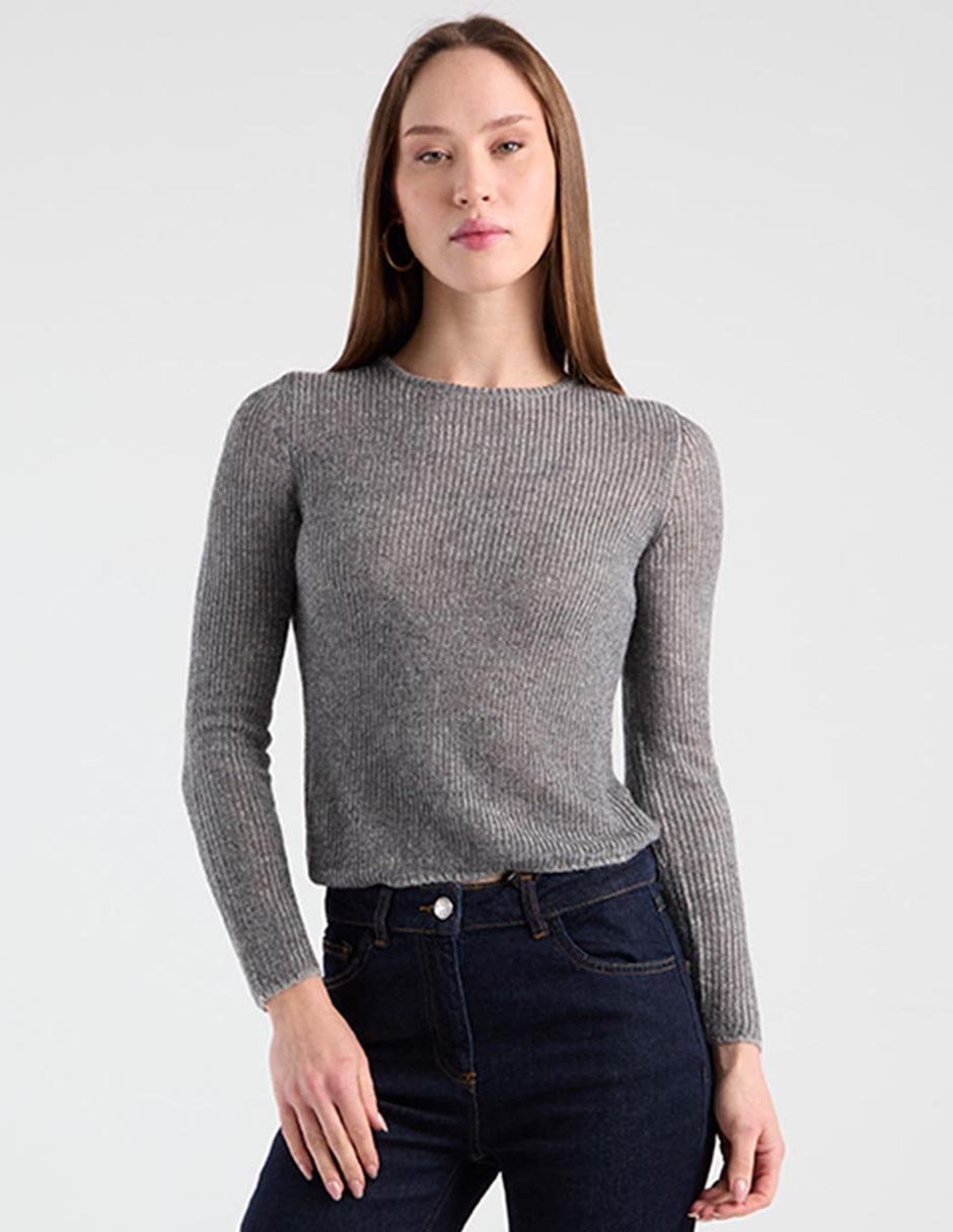Suéter cuello redondo para mujer 1