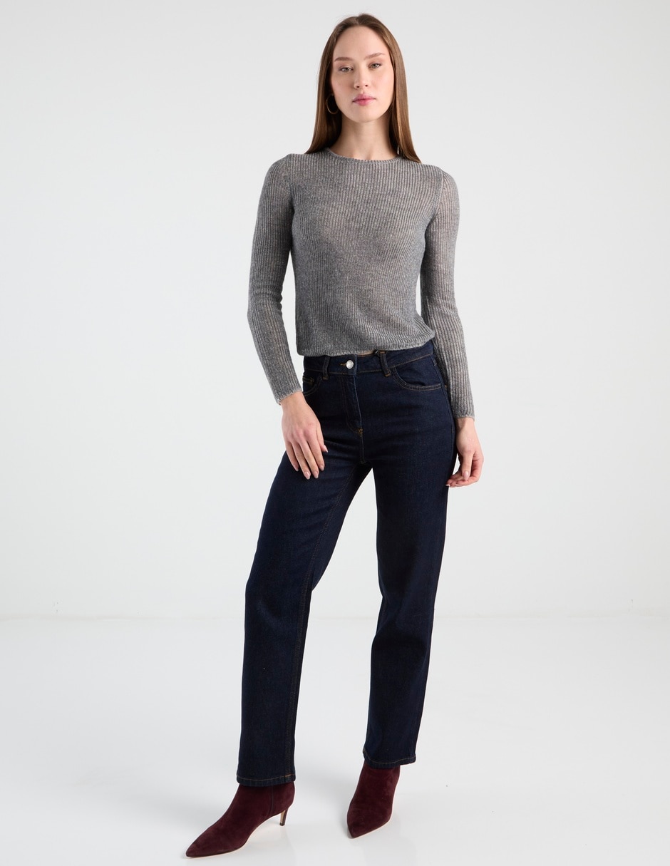 Suéter cuello redondo para mujer 6