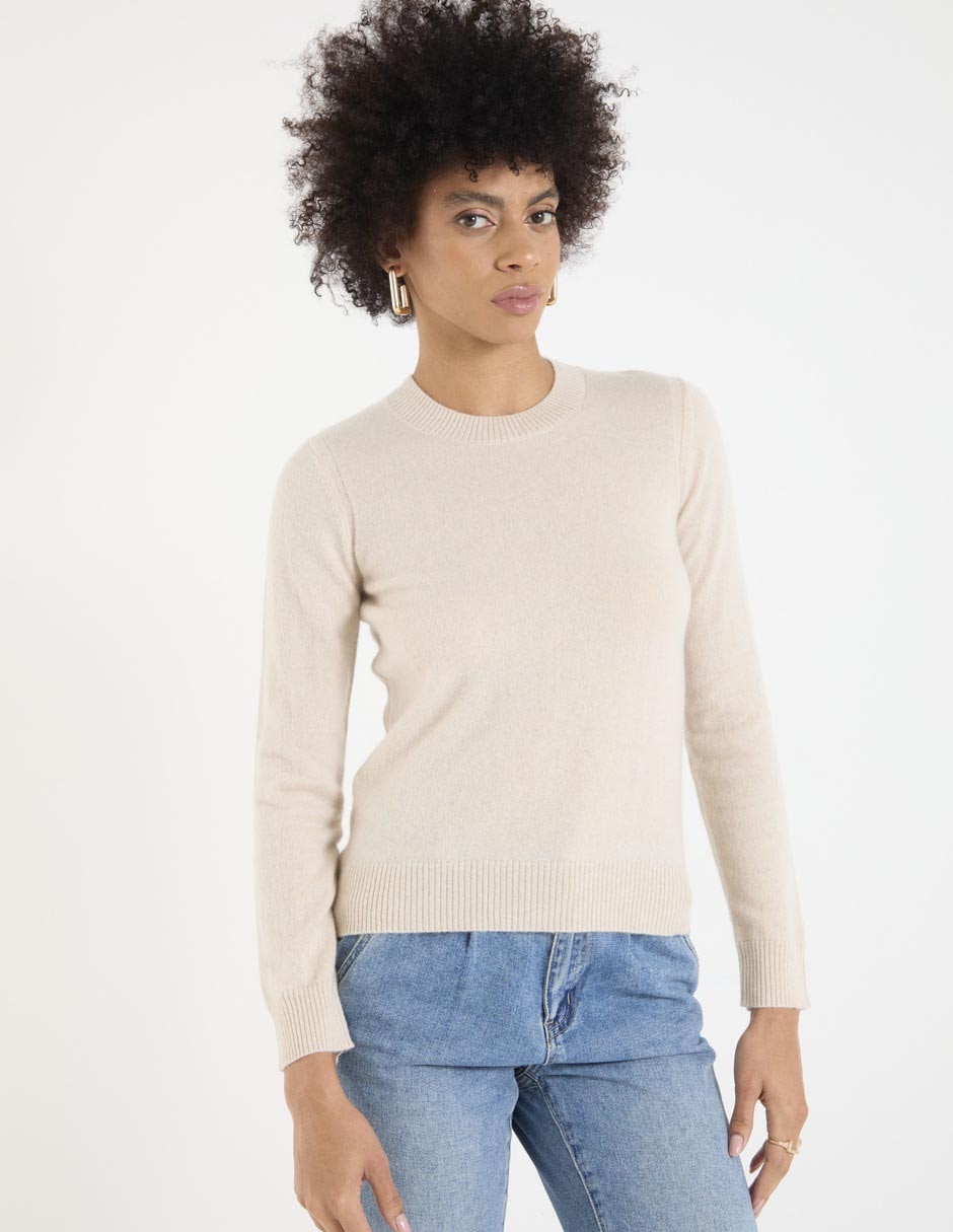 Suéter cuello redondo para mujer 1