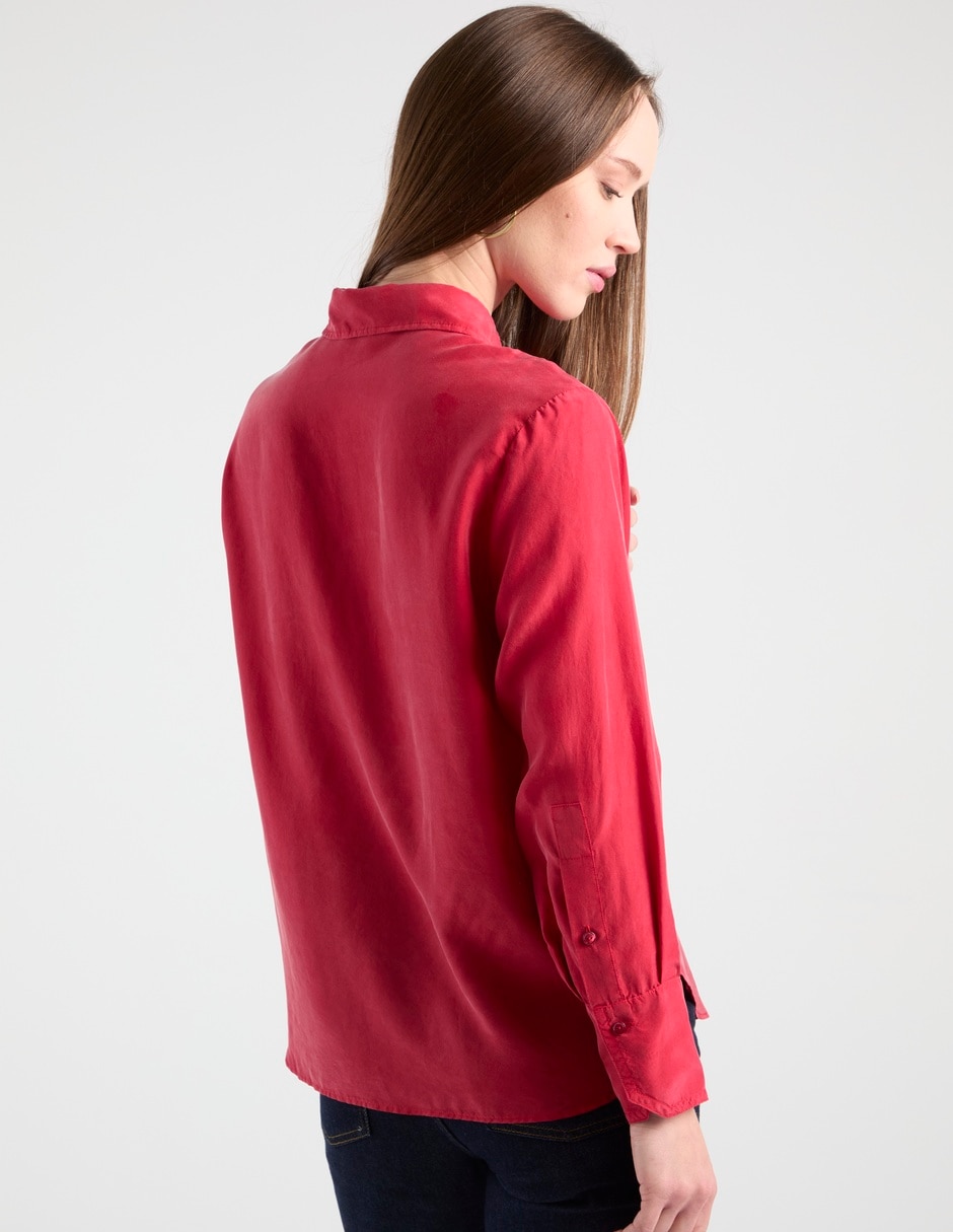 Camisa de algodón manga larga para mujer 5