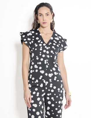 Blusa Marella manga corta para mujer
