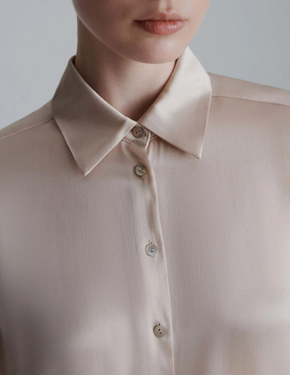 Camisa de algodón manga larga para mujer 9