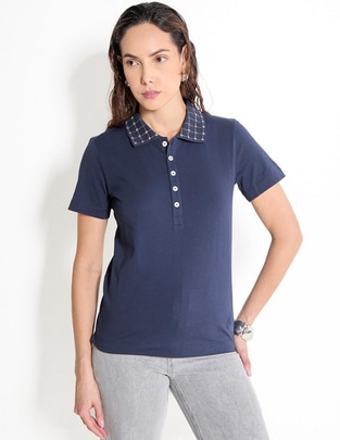 Playera tipo polo para mujer 1