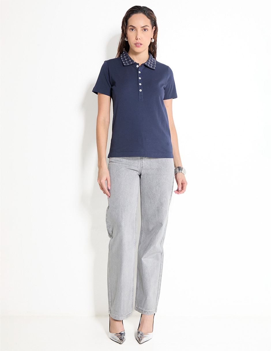 Playera tipo polo para mujer 6