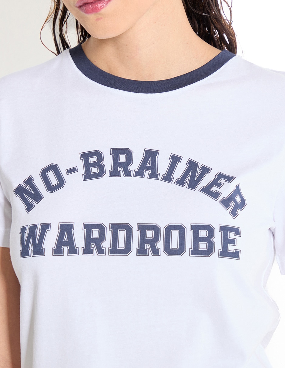 Playera manga corta cuello redondo para mujer 8
