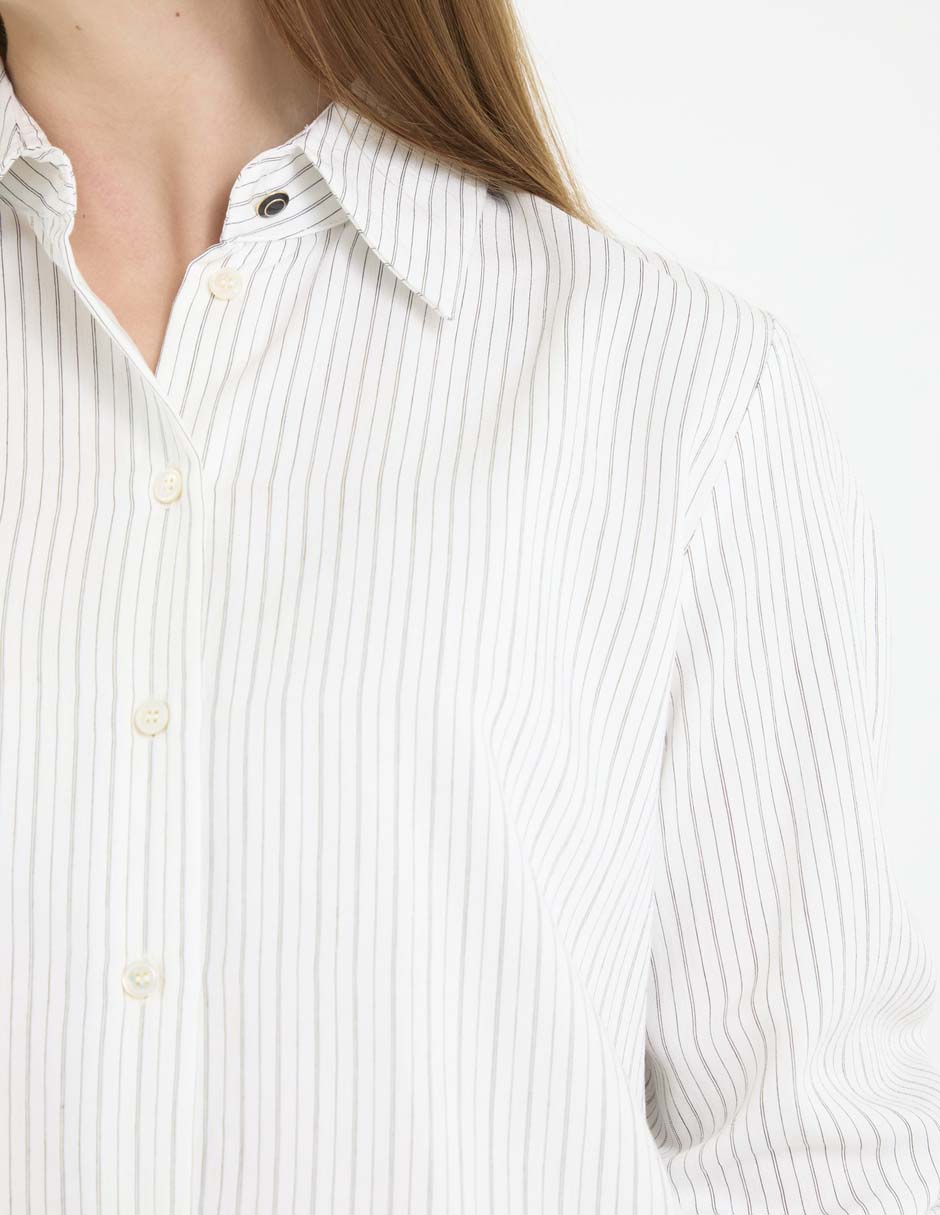 Camisa Marella de algodón manga larga para mujer