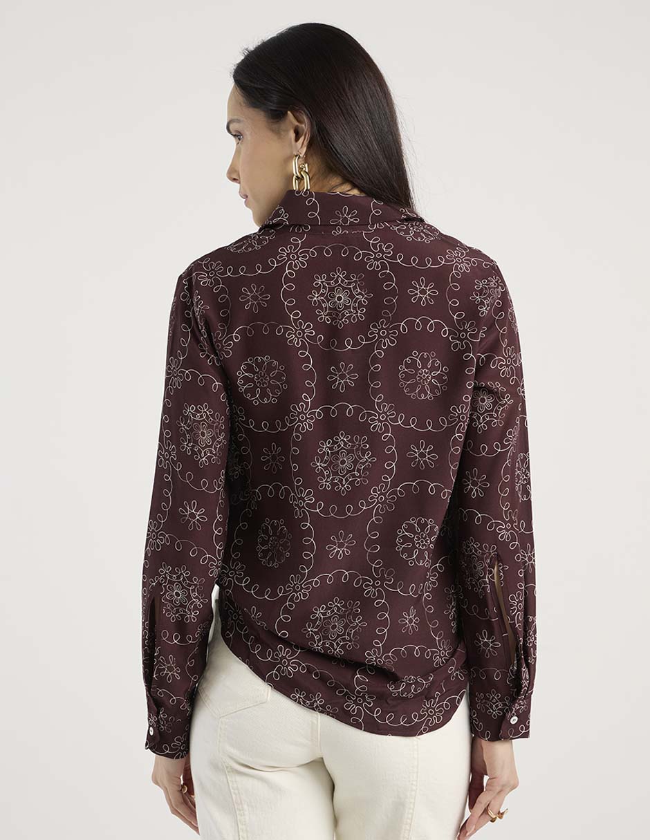 Camisa de algodón manga larga para mujer 6