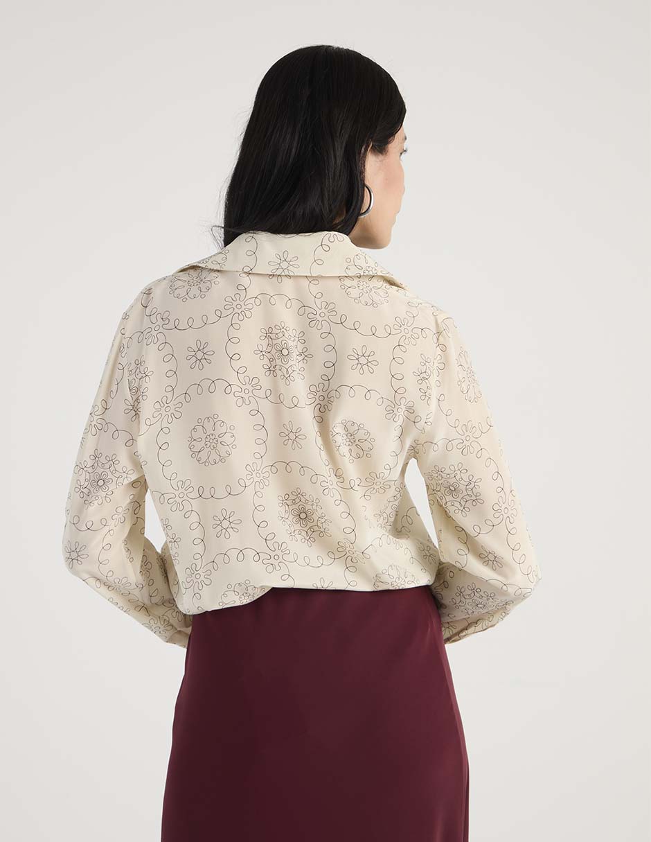 Camisa de algodón manga larga para mujer 5