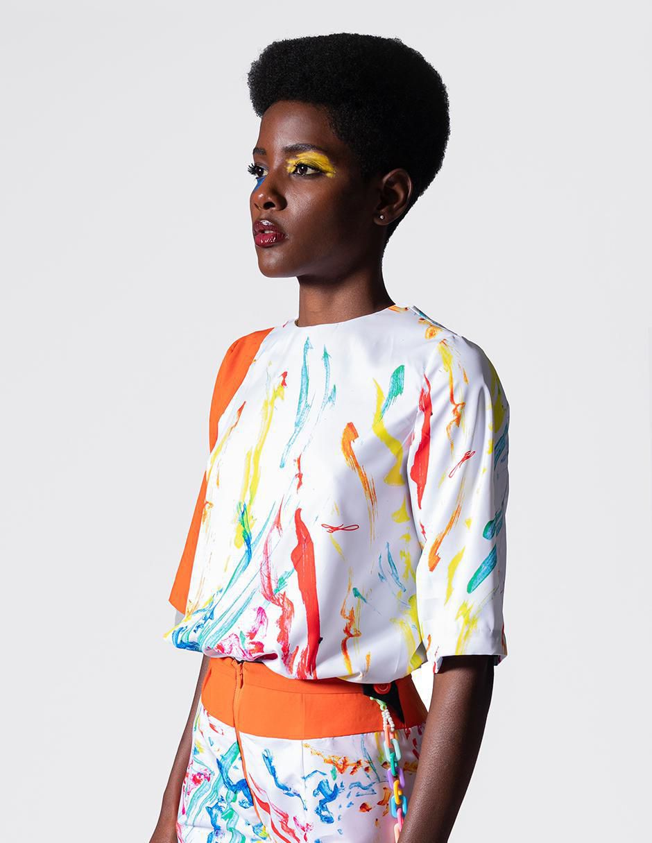 Blusa Haute Á Porter manga 3/4 para mujer