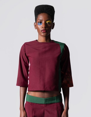 Blusa Haute Á Porter manga 3/4 para mujer