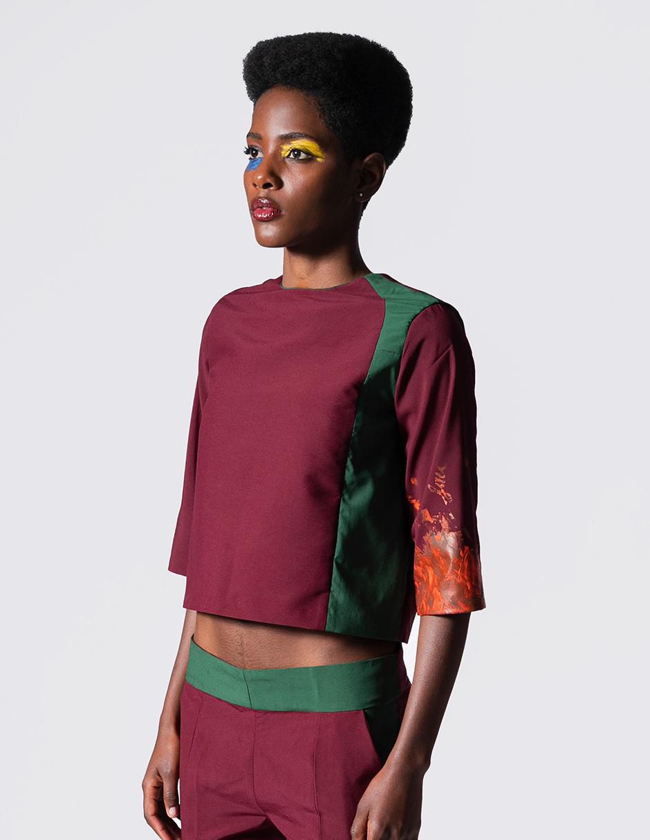 Blusa Haute Á Porter manga 3/4 para mujer
