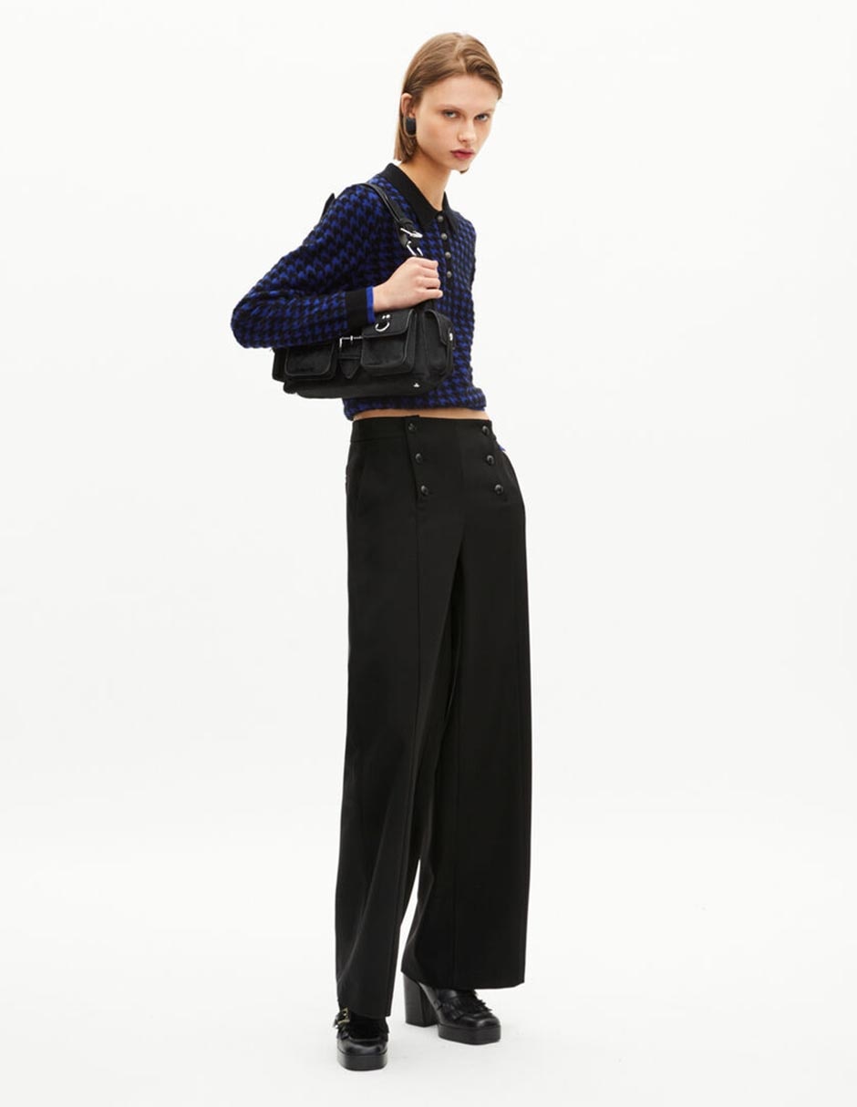 Pantalón de vestir wide leg para mujer 7