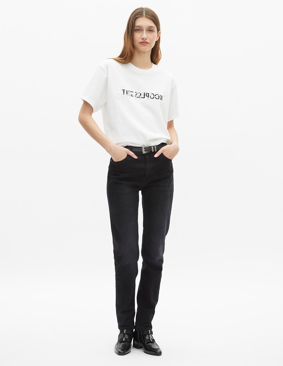 Playera manga corta The Kooples cuello redondo para mujer