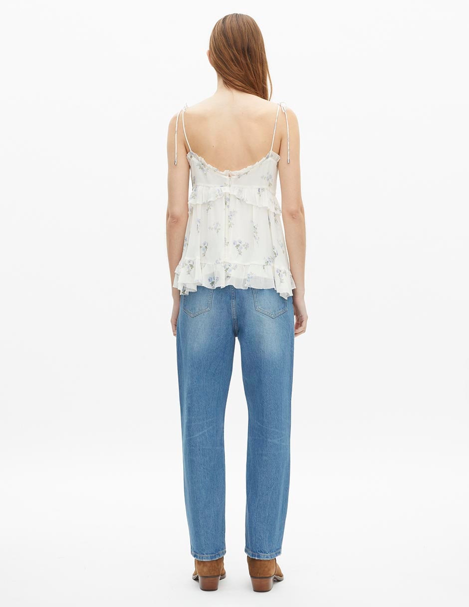 Top The Kooples escote v tirante delgado