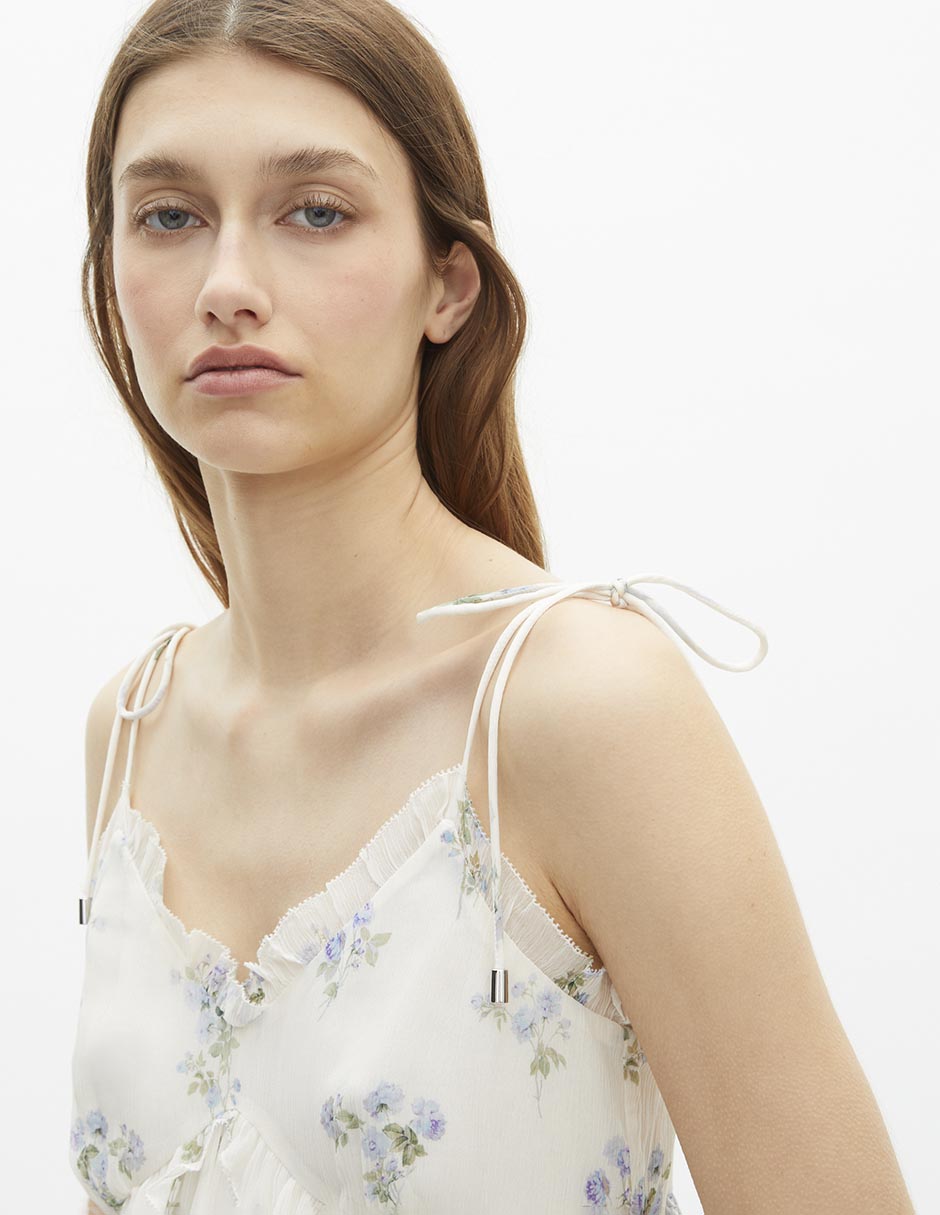 Top The Kooples escote v tirante delgado