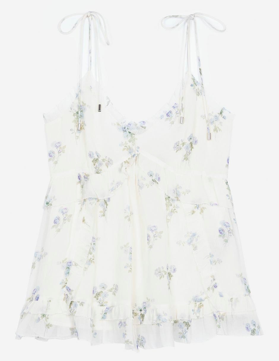 Top The Kooples escote v tirante delgado