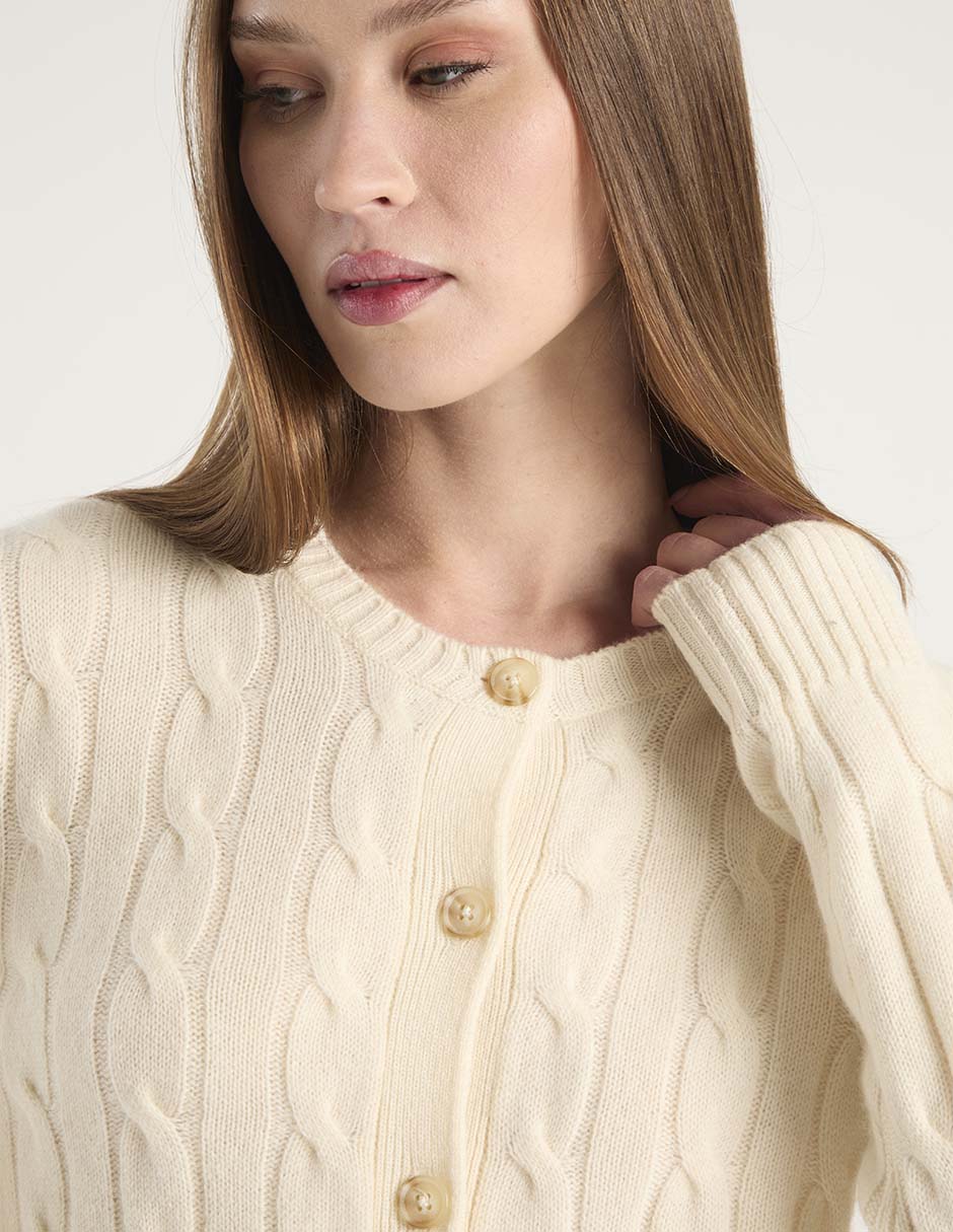 Suéter Sporty & Rich cuello con botón para mujer