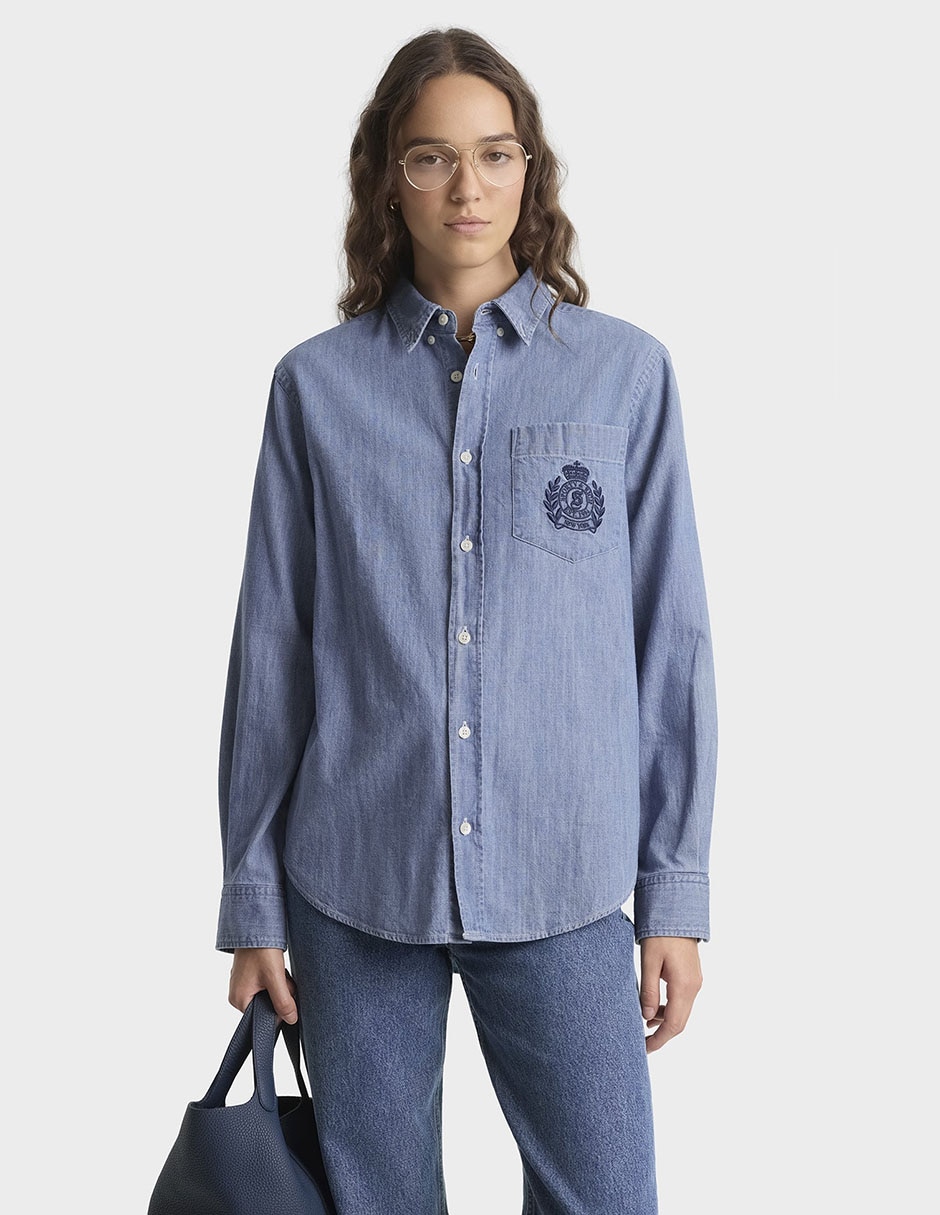 Camisa Sporty & de algodón manga larga para mujer 1