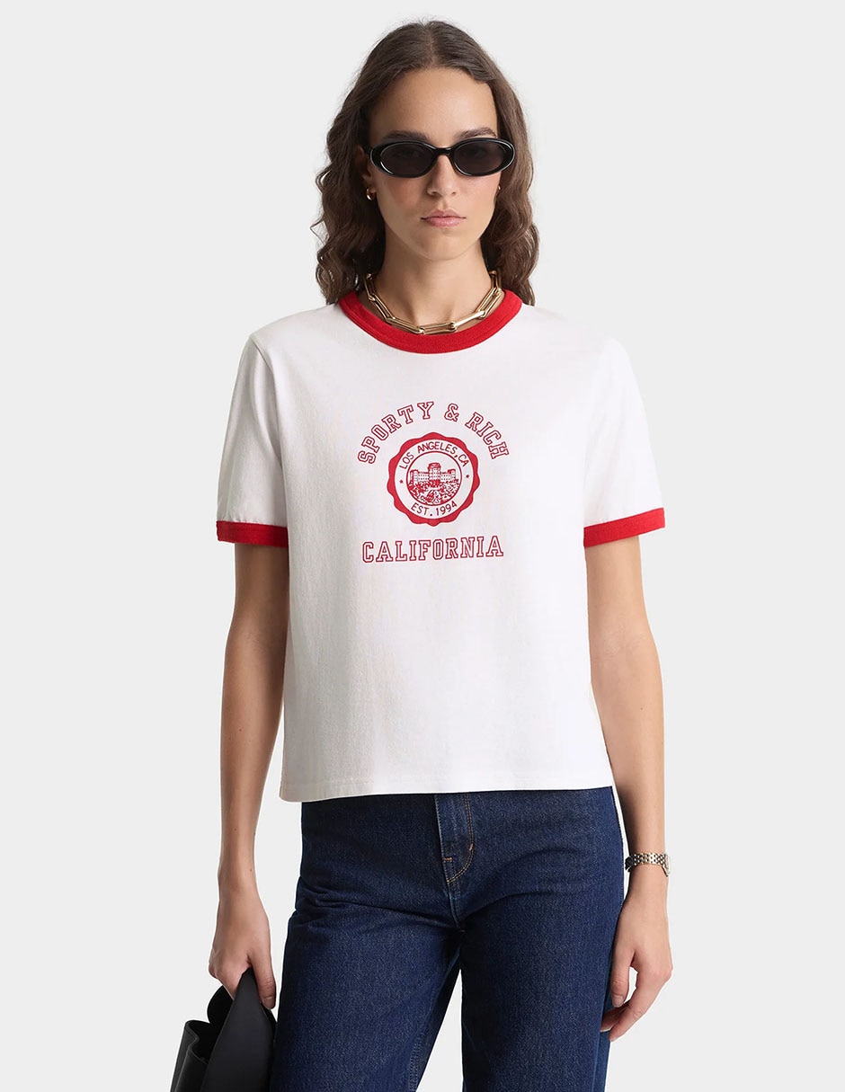Playera manga corta cuello redondo mujer Playera manga corta cuello redondo mujer