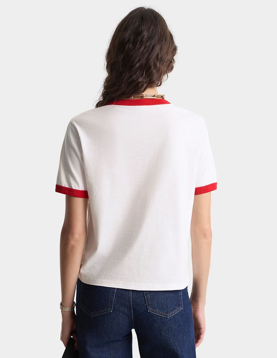 Playera manga corta cuello redondo mujer 3